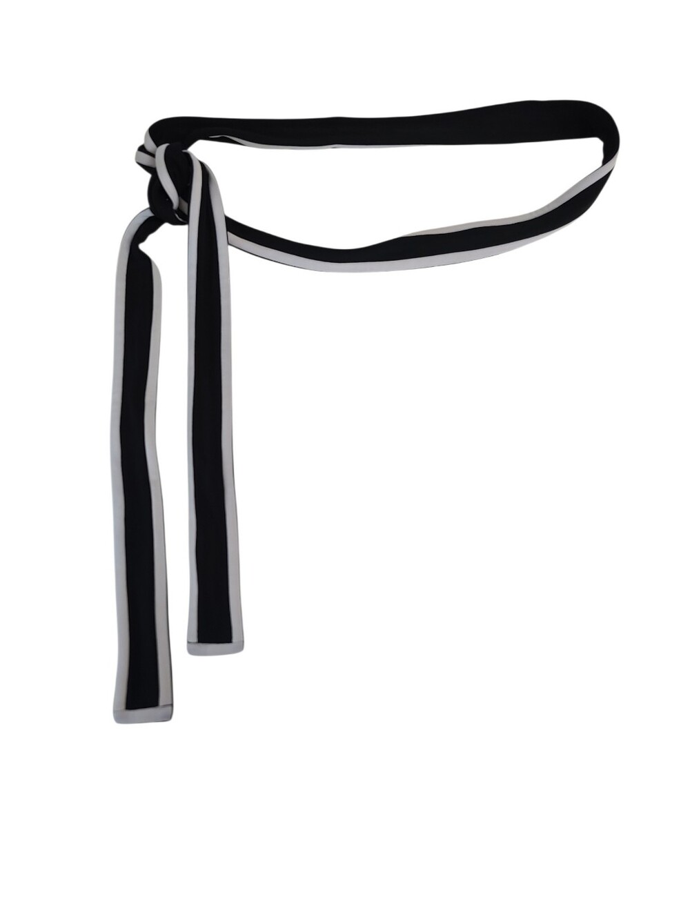 Dress belt- black with white trim